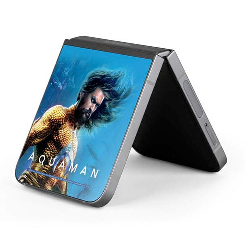 DC Comics Aquaman Movie Arthur Curry Poster Galaxy Z Flip6 Skin